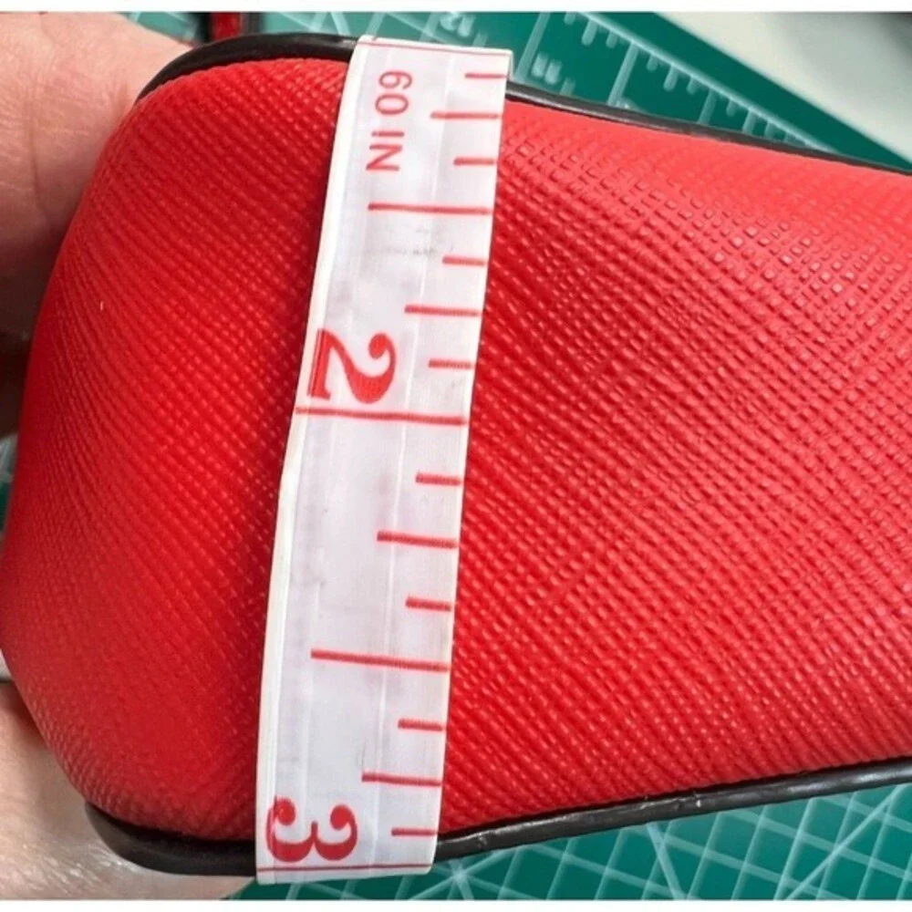 Michael Kors Med Red Leather Jet Set Crossbody Bag Butterfly Embellished Purse - Picture 9 of 11